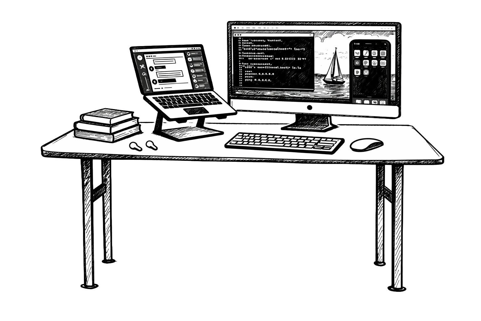 Desk illustration